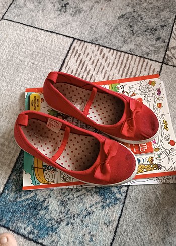 Kız Çocuk Kırmızı Fiyonklu Babet Ayakkabı sandalet #terlik #spor - Görsel 4