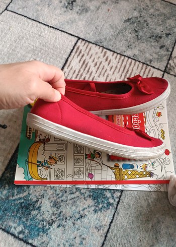 Kız Çocuk Kırmızı Fiyonklu Babet Ayakkabı sandalet #terlik #spor - Görsel 6