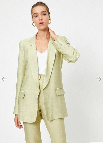 Koton Doğal Dokulu Blazer Ceket