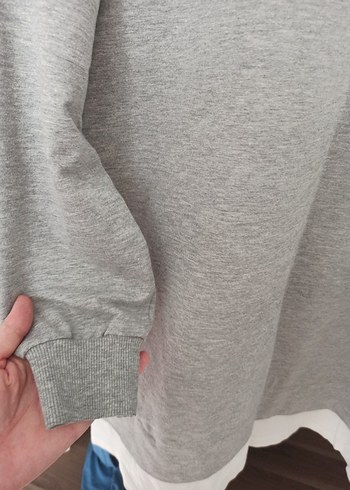 s Beden gri Renk Gri Uzun Kollu Sweatshirt