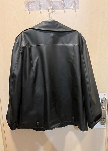Diğer Kadın Siyah Deri Biker Ceket