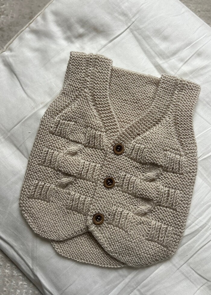 El örgüsü 1 yaş yelek - Görsel 2