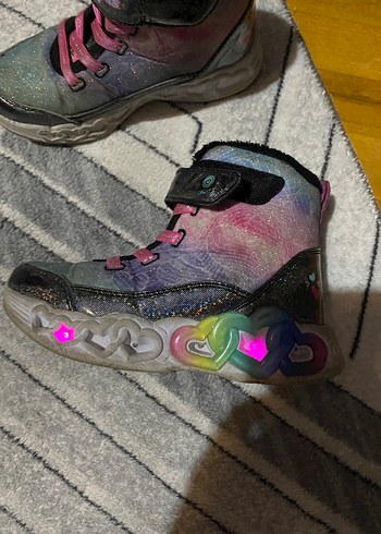 Kız Çocuk Çok Renkli Bağcıklı Spor Ayakkabı - Görsel 2