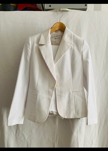 Beyaz Kadın Ofis Blazeri - Görsel 2