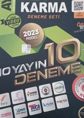 Altın Karma Ayt Deneme Seti Model 10'lu