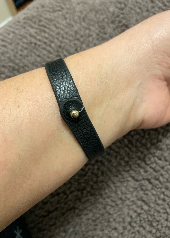 Taşlı deri bileklik - Görsel 2