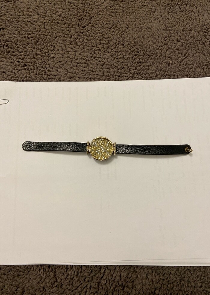 Taşlı deri bileklik - Görsel 4