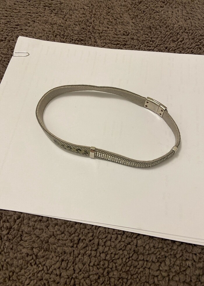 Kendinden desenli taşlı bileklik takma kısmı mıknatıslıdır - Görsel 5