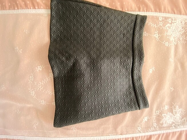 Suni deri lastikli mini etek - Görsel 3