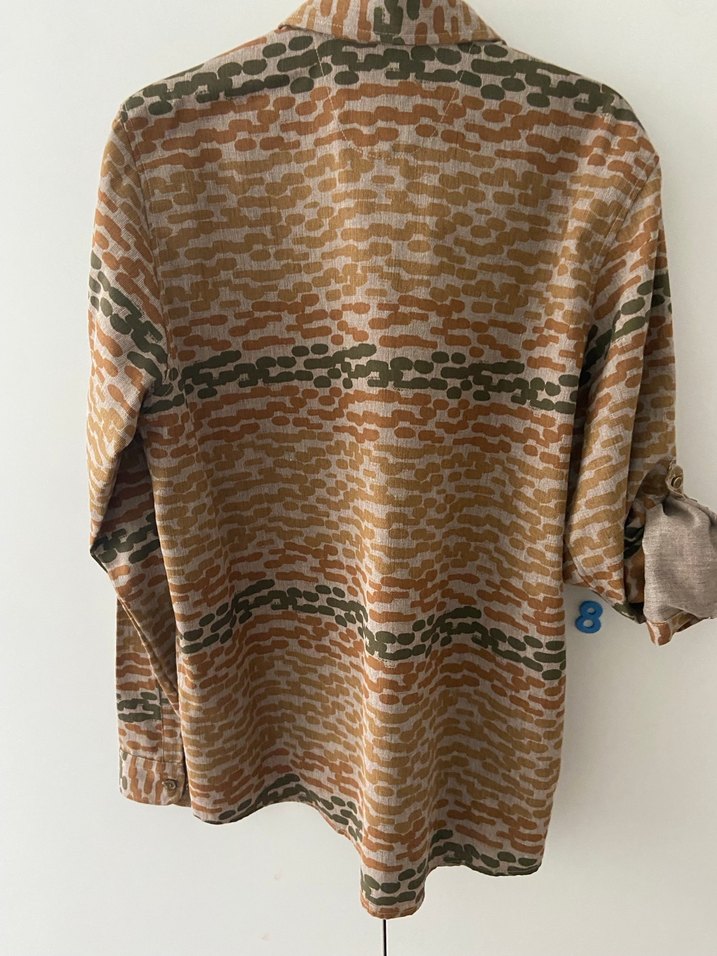 Düğmeli Yılan Desenli erkek çocuk gömlek - Görsel 2