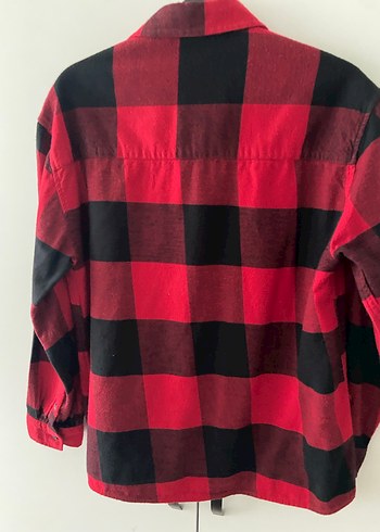 Düğmeli Kırmızı Kareli erkek çocuk gömlek - Görsel 2