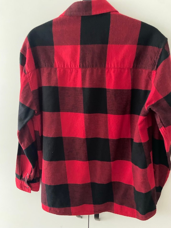 Düğmeli Kırmızı Kareli erkek çocuk gömlek - Görsel 2