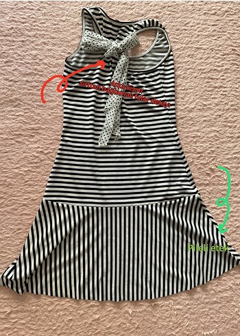 Çizgili polo Kadın Elbise