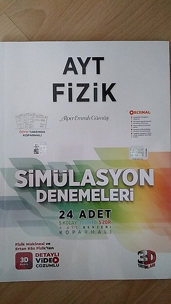3d Simülasyon Denemeleri Ayt Fizik 24 Adet