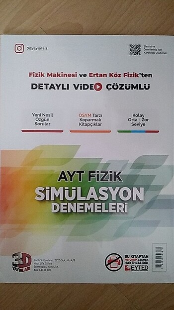  3d Simülasyon Denemeleri Ayt Fizik 24 Adet