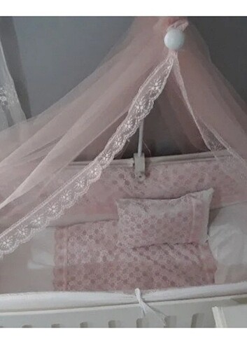 Gucci G&G Beşik Lüks Uyku Seti ve Dream Pembe Cibinlik