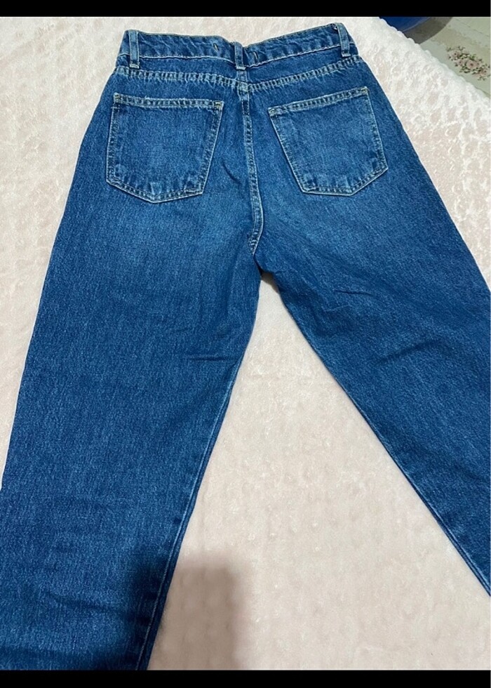 Lacivert kadın boyfriend pantolon - Görsel 2