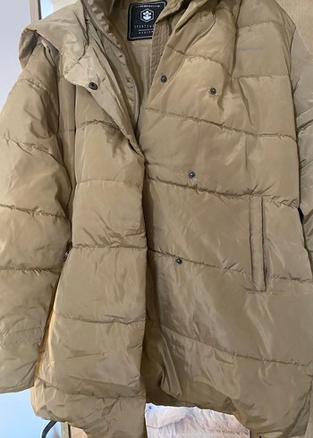 Bej Düğmeli Kadın Kışlık Ceket - Görsel 2