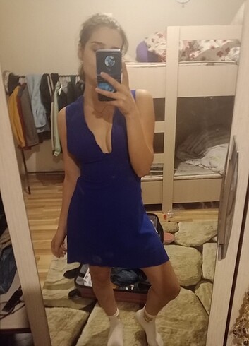 Diğer Mini Lacivert Elbise