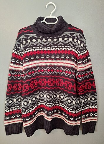 boğazlı slimfit kazak - Görsel 2