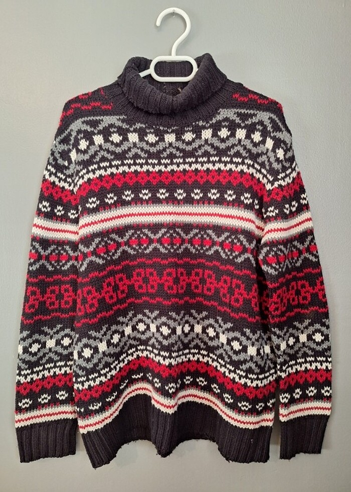 boğazlı slimfit kazak - Görsel 2