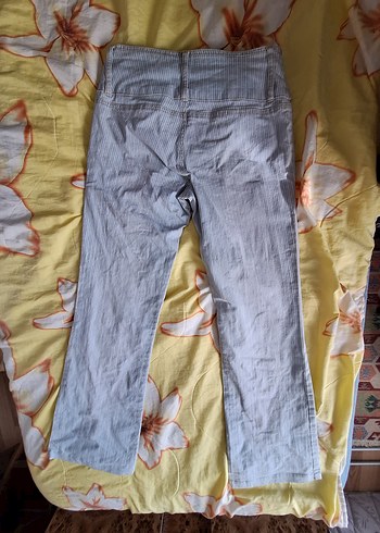 Gri Midi Boy Kemerli Kadın Kot Pantolon - Görsel 3