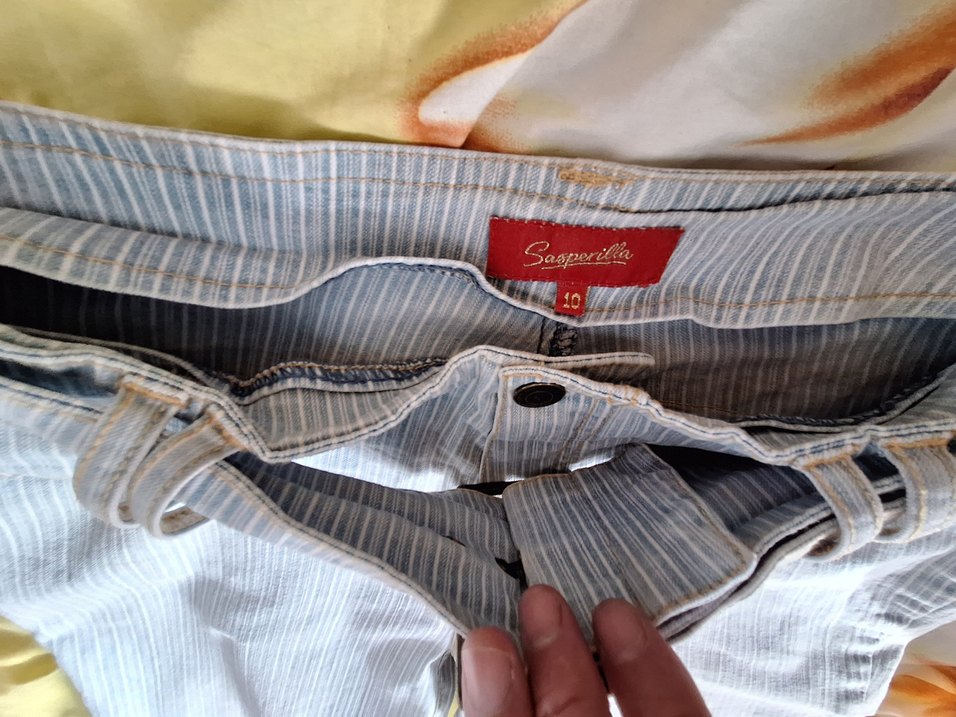 Gri Midi Boy Kemerli Kadın Kot Pantolon - Görsel 4