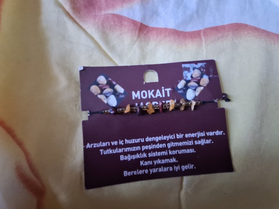 Parlak Kahverengi Boncuklu Bohem Bileklik - Görsel 2