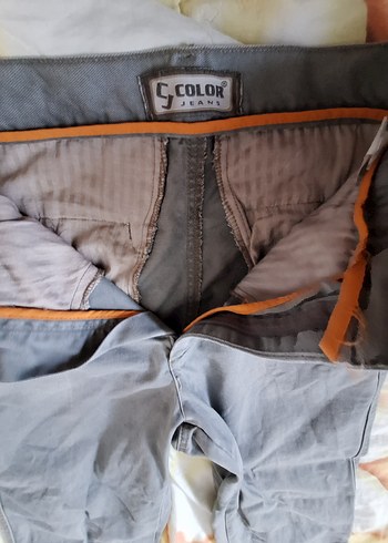 erkek kot panatalon 38 beden, düz kesim. - Görsel 4