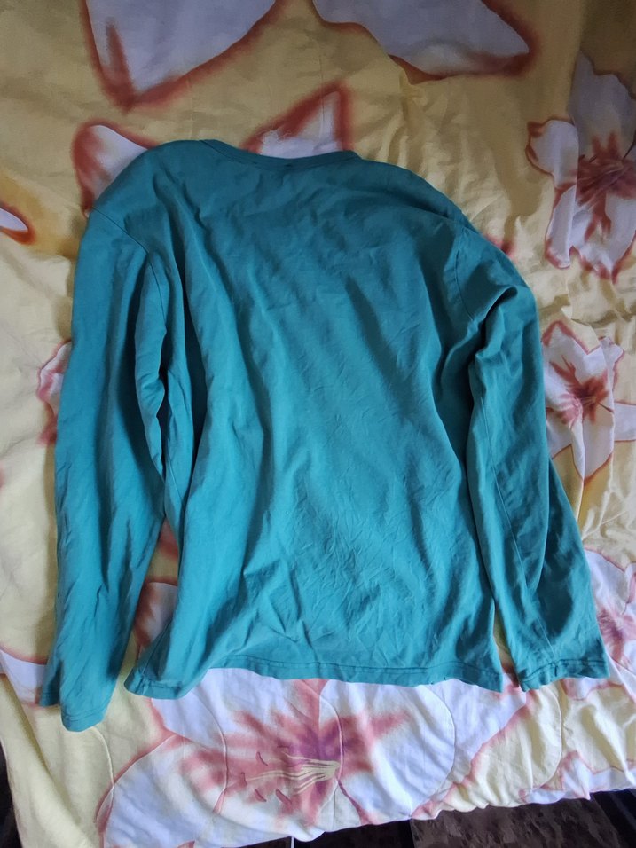 Turkuaz Baskılı Uzun Kollu Kız Tişörtü - Görsel 4