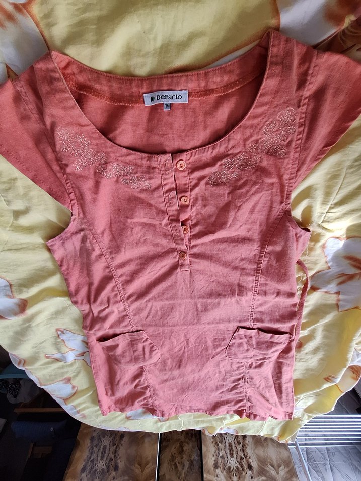 defacto pembe günlük elbise - Görsel 2