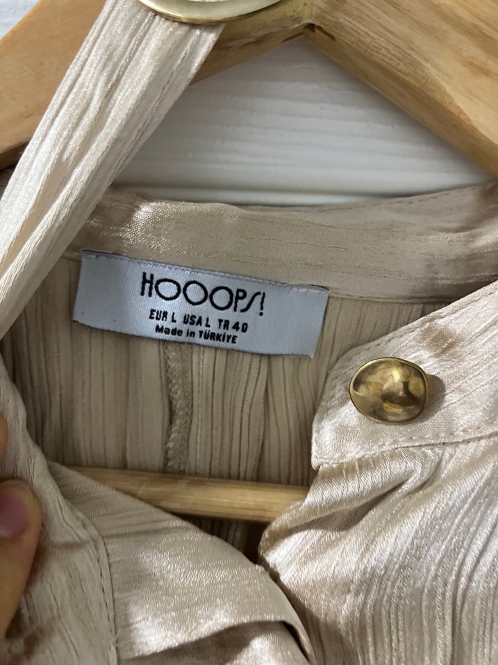 Bej Parıltılı Pilili elbise - Görsel 5