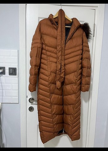 Kahverengi Kürklü Kadın Kışlık Mont - Görsel 3