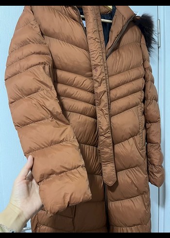 Kahverengi Kürklü Kadın Kışlık Mont - Görsel 2