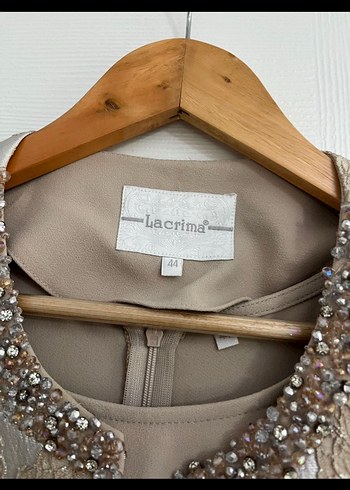 Bej Drapeli Kolsuz Uzun Kadın Takım - Görsel 6