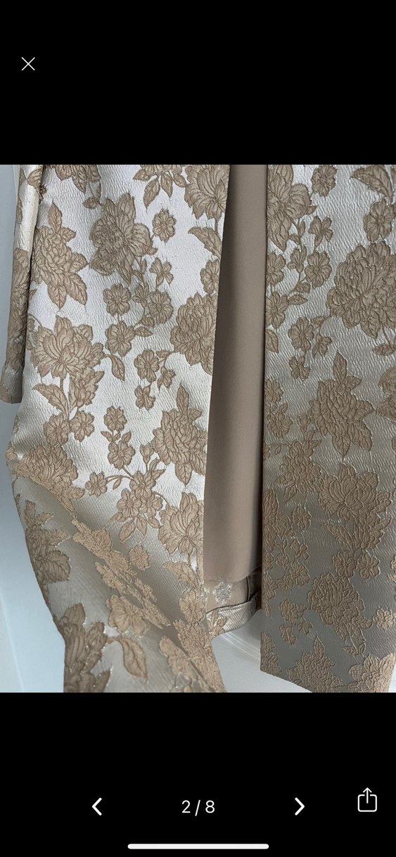 Bej Drapeli Kolsuz Uzun Kadın Takım - Görsel 2