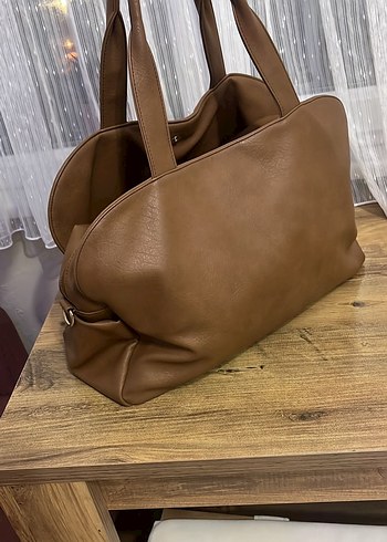 Klasik Kahverengi Deri Kadın Çanta - Görsel 5