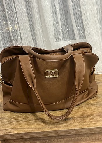 Klasik Kahverengi Deri Kadın Çanta - Görsel 3