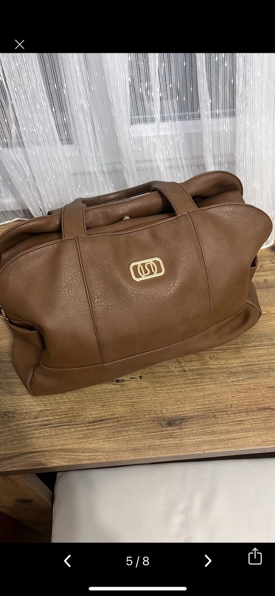 Klasik Kahverengi Deri Kadın Çanta - Görsel 4