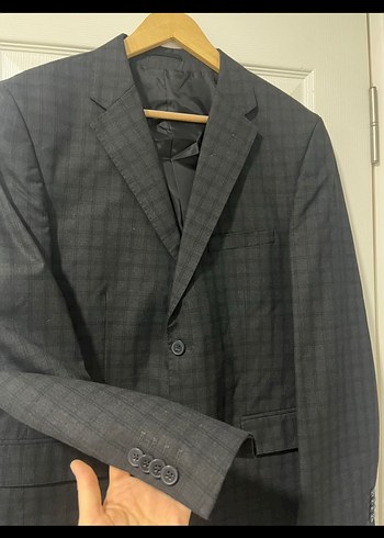 Klasik Gri Erkek Takım Elbise Üçlü Set - Görsel 5