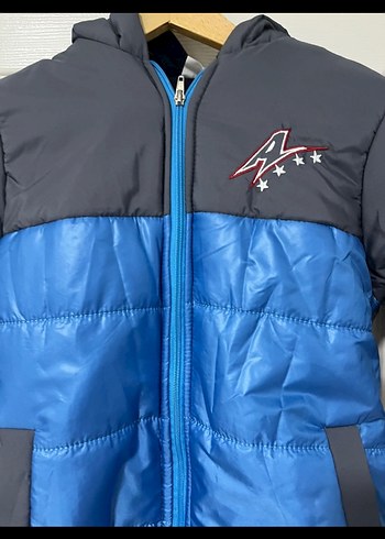 Erkek Çocuk Mavi Fermuarlı Mont - Görsel 2