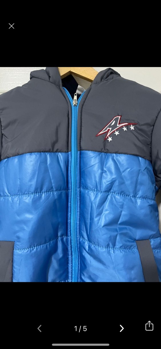 Erkek Çocuk Mavi Fermuarlı Mont - Görsel 2