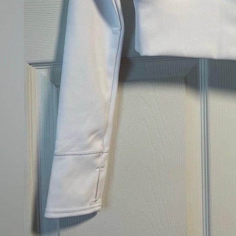 Kadın Beyaz Uzun Kollu Crop Top - Görsel 2