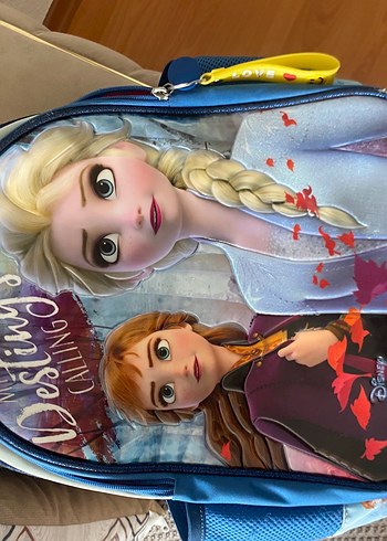 Parlak Mavi Frozen Okul Çantası