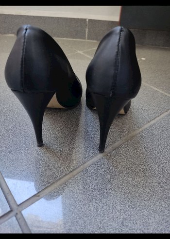 36 Beden tergab Kadın Siyah Stiletto Topuklu Ofis Ayakkabısı