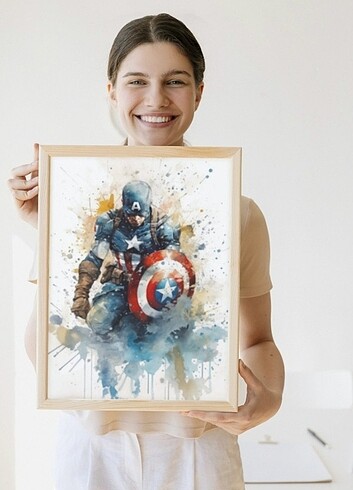 Captain America Mdf Tablo Avengers