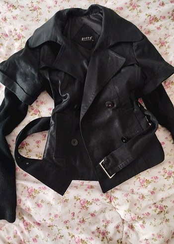 vintage dar deri mont - Görsel 2