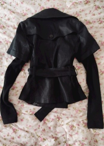 vintage dar deri mont - Görsel 3