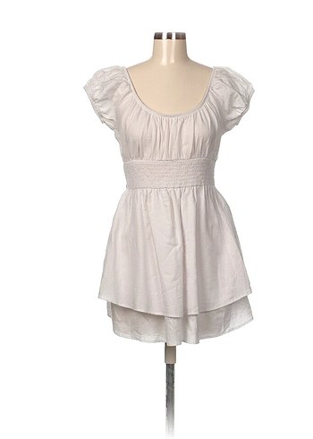 Pamuklu Beyaz Hamile Midi Tunik - Görsel 2