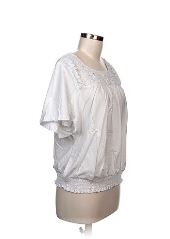 Dantel Detaylı Beyaz Bohem Kadın Bluz - Görsel 2